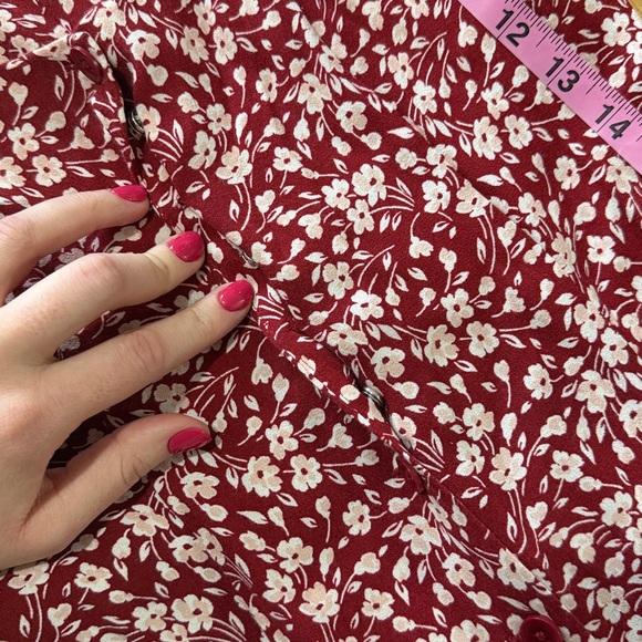 Reformation Londyn Midi Dress Red Floral Print Sz 4 - Picture 5 of 8